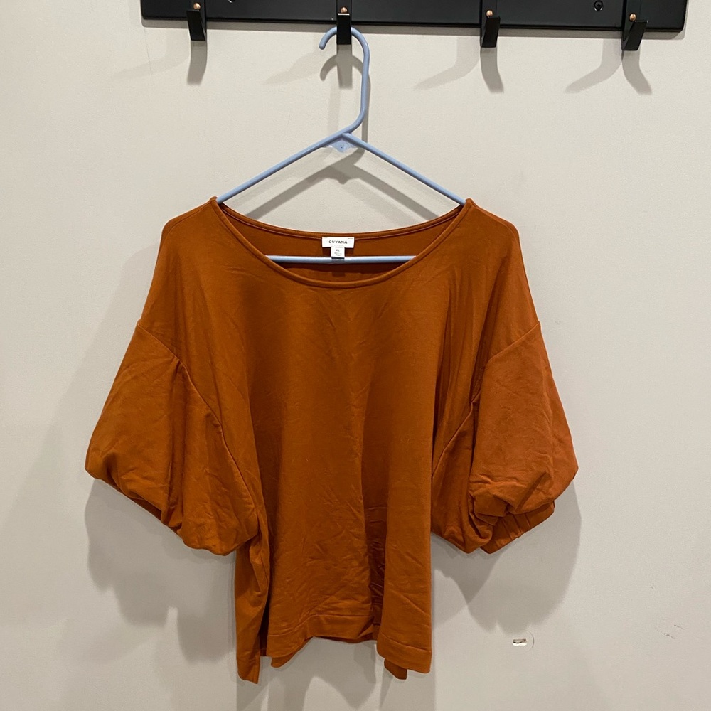 Cuyana Balloon Sleeve Tee in Ginger